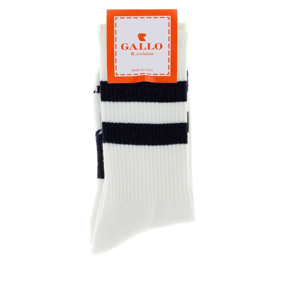 Gallo Men White Stretch Cotton Blend Socks